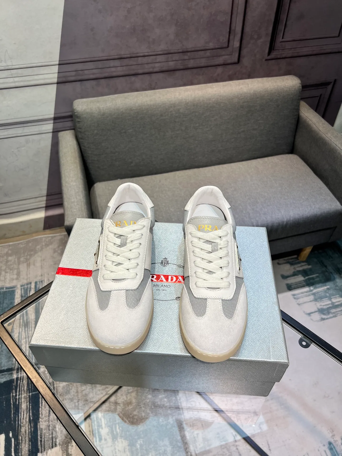 Men's shoes 💰540 [PRADA] Men's shoes are popular in the counter, official website synchronization, 1 high-quality shipment ✔️ Original frosted cowhide + cowhide lining, 1🆚1 replica, original sole, 38-45 (45 customized, non-refundable)